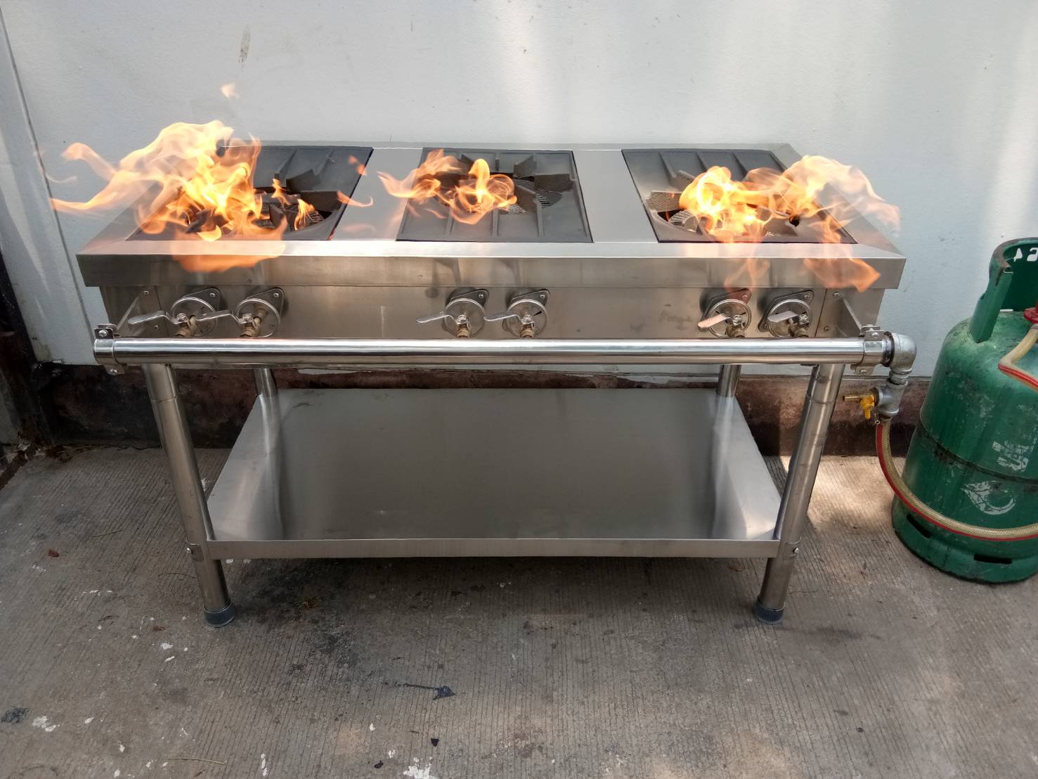 เตาแรงดันสแตนเลสเกาหลี แบบ 3 หัว รุ่น : HSSD-1207580