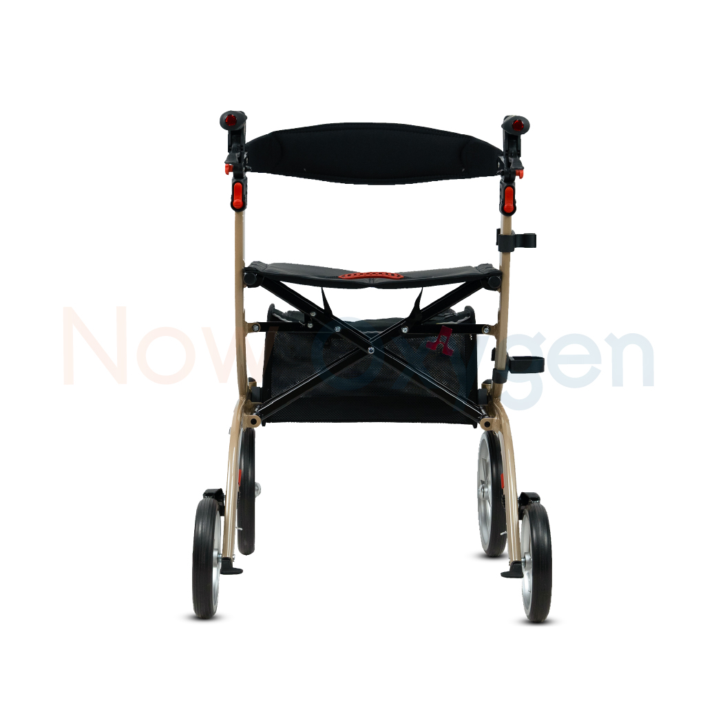 รุ่นใหม่ Nitro M Rollator แบรนด์ Drive Medical (Debilbiss) วอล์คเกอร์ 4 ล้อ อุปกรณ์ช่วยพยุงเดิน อุปกรณ์ฝึกเดิน รับประกัน 2 ปี