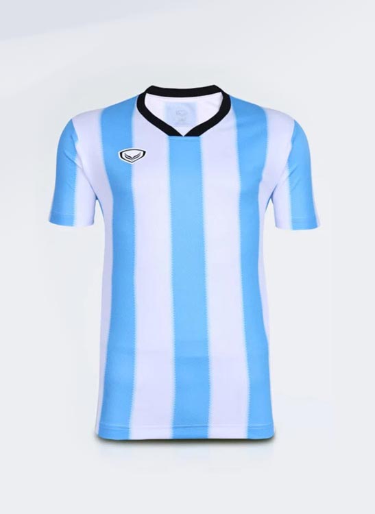 GRAND SPORT แกรนด์สปอร์ต รหัส 011577 เสื้อกีฬาพิมพ์ลาย ฟ้า-ขวา