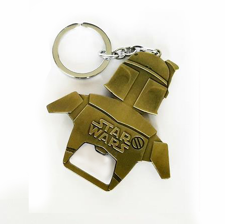 พวงกุญแจ ที่เปิดขวด โลหะ Boba Fett สีทอง - Star Wars Keychain