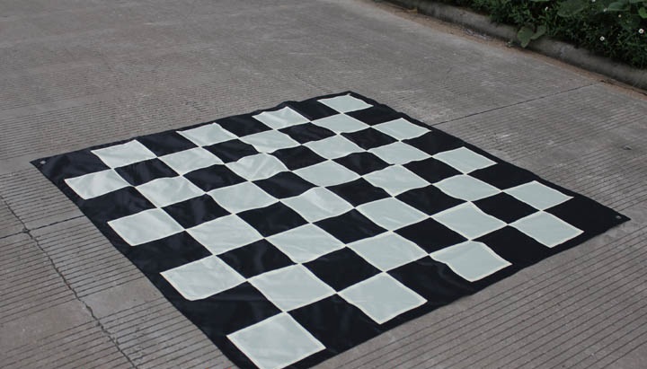 12" Giant Chess Set with Nylon Board ชุดหมากรุกยักษ์12นิ้ว+กระดานผ้าไนลอน