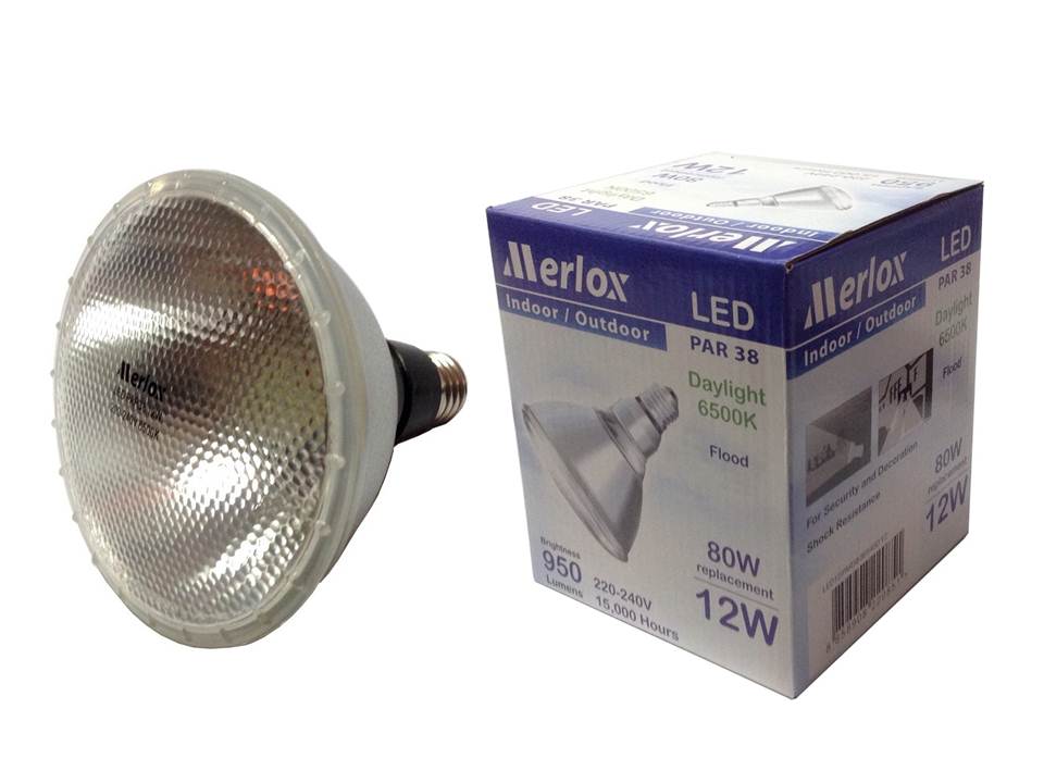 หลอด PAR38 LED 12W 220-240V E27 6500K MERLOX
