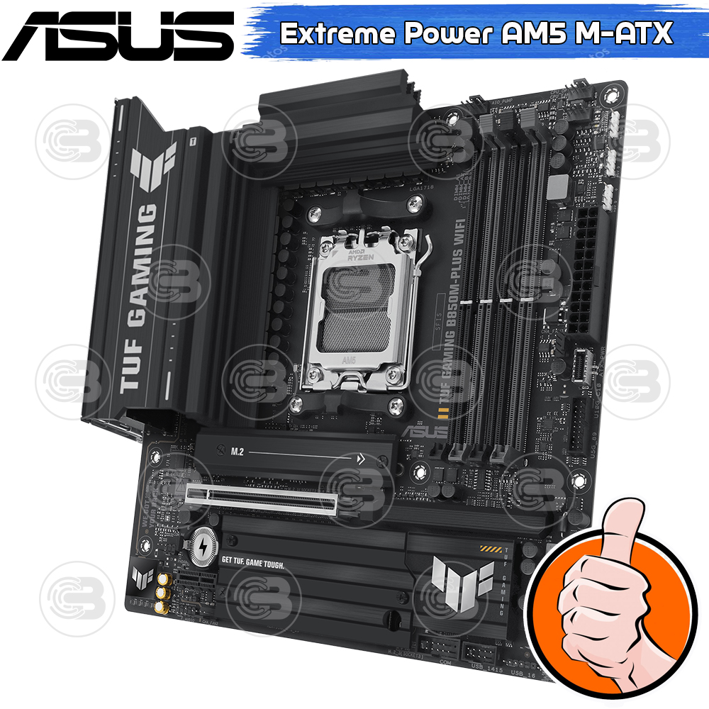 [CoolBlasterThai] ASUS MAINBOARD TUF GAMING B850M-PLUS WIFI AMD SOCKET AM5 DDR5 M-ATX ประกัน 3 ปี