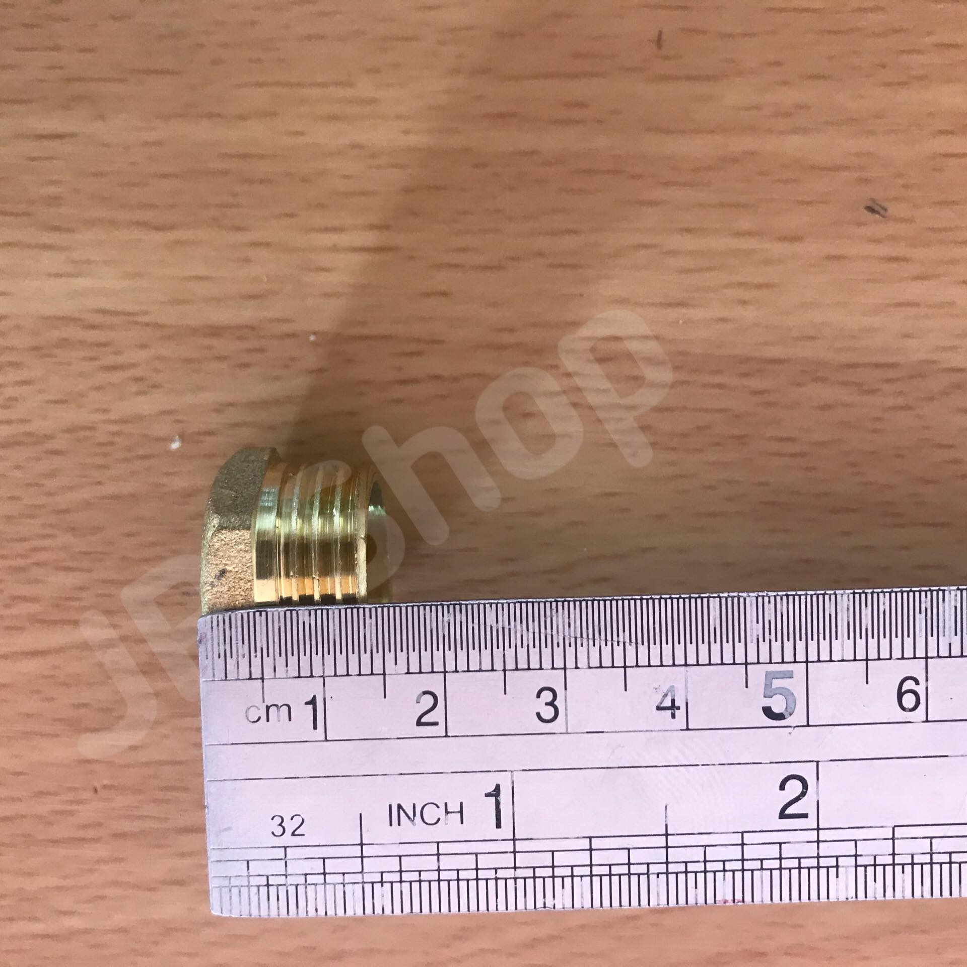 ฝาปิดทองเหลือง ขนาด 4 หุน เกลียวนอก ฝาปิด ทองเหลือง 4 หุน #0854