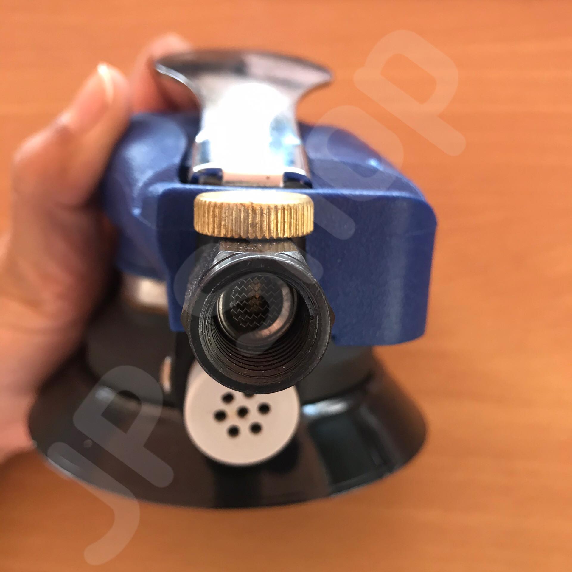 เครื่องขัดกระดาษทรายแบบกลมพร้อมที่เก็บฝุ่น 5 นิ้ว (ใช้กับปัีมลม) #14410