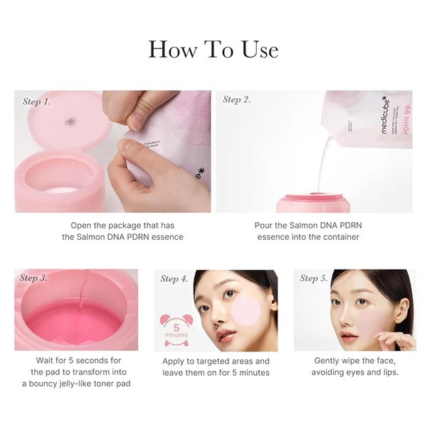 Medicube PDRN Pink Collagen Toning Gel Toner Pad (70 Pads)** โทนเนอร์แผ่น