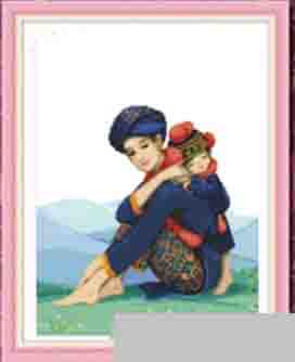 อุปกรณ์งานฝีมือดีไอวาย ครอสติสคริสตัลรูปสายใยแม่ลูก by easy diy ครอสติสคริสตัล