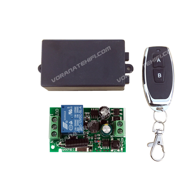 WRR-01; 1channel 433MHz Wireless Remote Relay Switch AC 250 Volts 2,200 Watts Max.