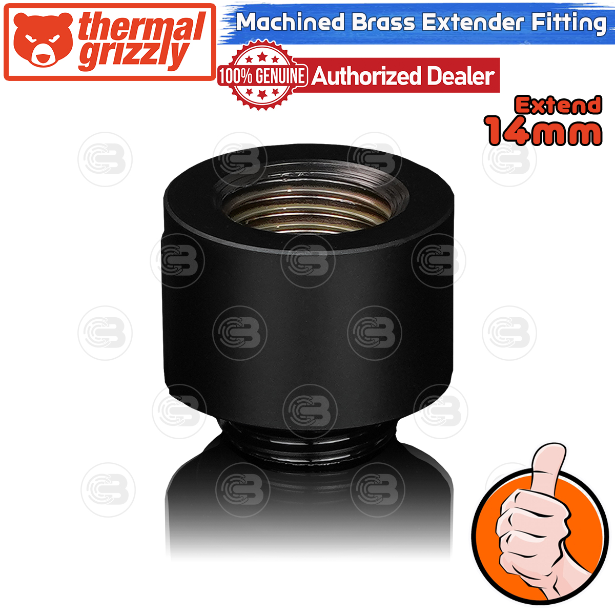 [CoolBlasterThai] Thermal Grizzly DeltaMate Extender MF14 Fittings Black Machined Brass