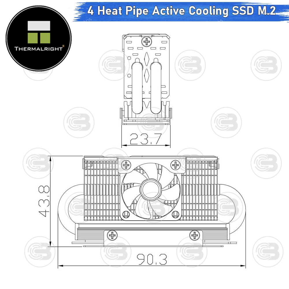[CoolBlasterThai] Thermalright HR-10 2280 PRO SSD M.2 COOLING KIT With Heatpipe