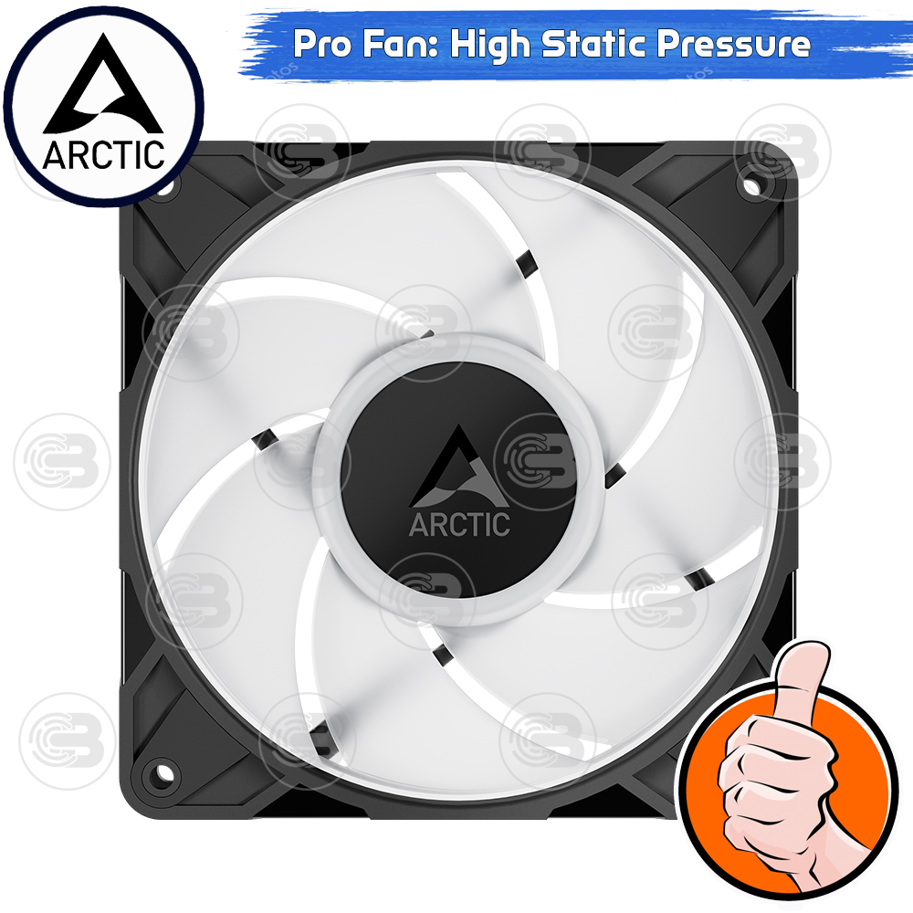 [CoolBlasterThai] ARCTIC P12 PRO PST A-RGB 0dB Black (size 120 mm.) X3 Value Pack PC Fan Case ประกัน 6 ปี