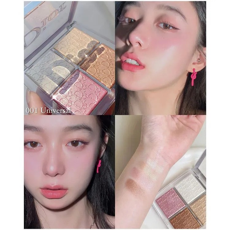 DIOR Backstage Glow Face Palette 001 Universal พาเลทไฮไลท์-คอนทัวร์สุดหรู