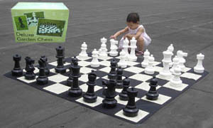 12" Giant Chess Set with Nylon Board ชุดหมากรุกยักษ์12นิ้ว+กระดานผ้าไนลอน