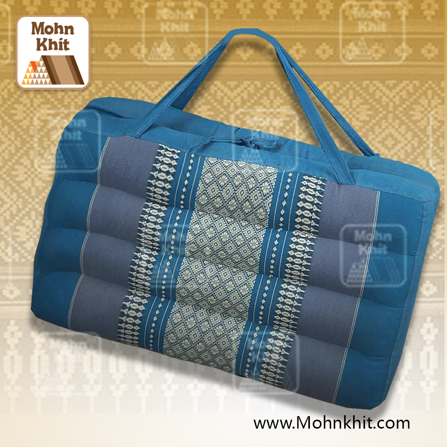 เบาะรองนั่ง เบาะรองนั่งพับเก็บได้ เบาะรองนั่งระนาดผ้าขิด สินค้า OTOP ขนาด 50x50x7Cm//Seat cushions Khit fabric.