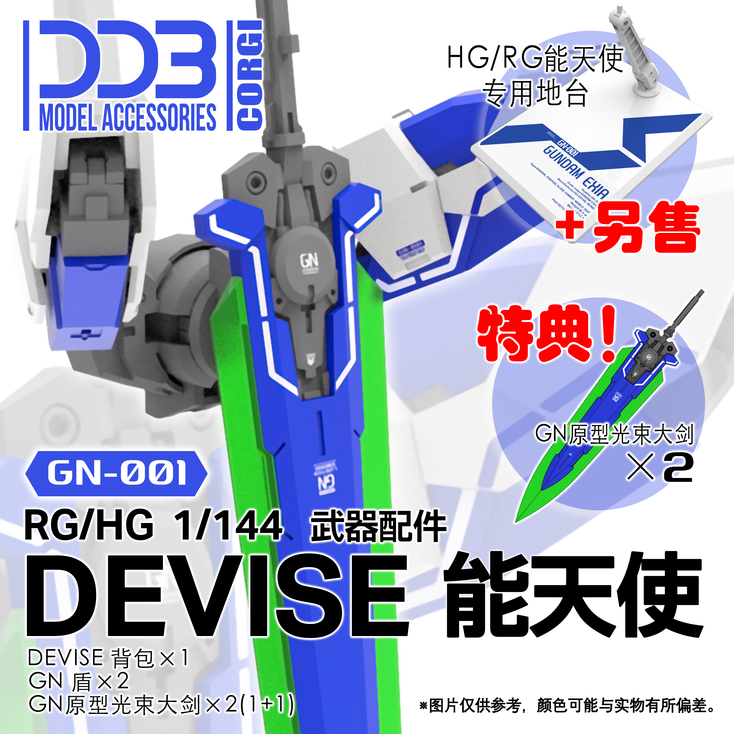 พร้อมส่ง DDB ชุดแต่ง RG/HG 1/144 Devise Exia RG HG