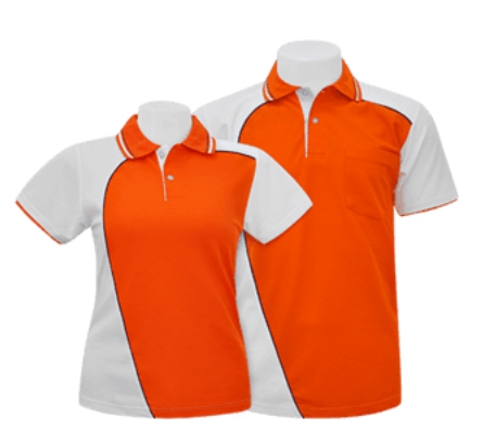 MN เสื้อโปโล ส้ม-สไลท์4 เนื้อผ้า TC Cotton ทรงสปอร์ตทั้งชายหญิง