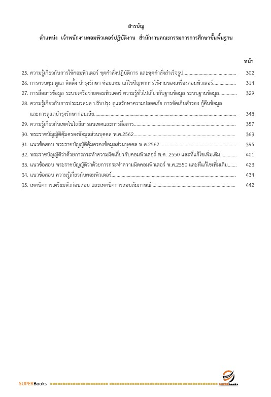 แนวข้อสอบ เจ้าพนักงานคอมพิวเตอร์ปฏิบัติงาน สำนักงานคณะกรรมการการศึกษาขั้นพื้นฐาน