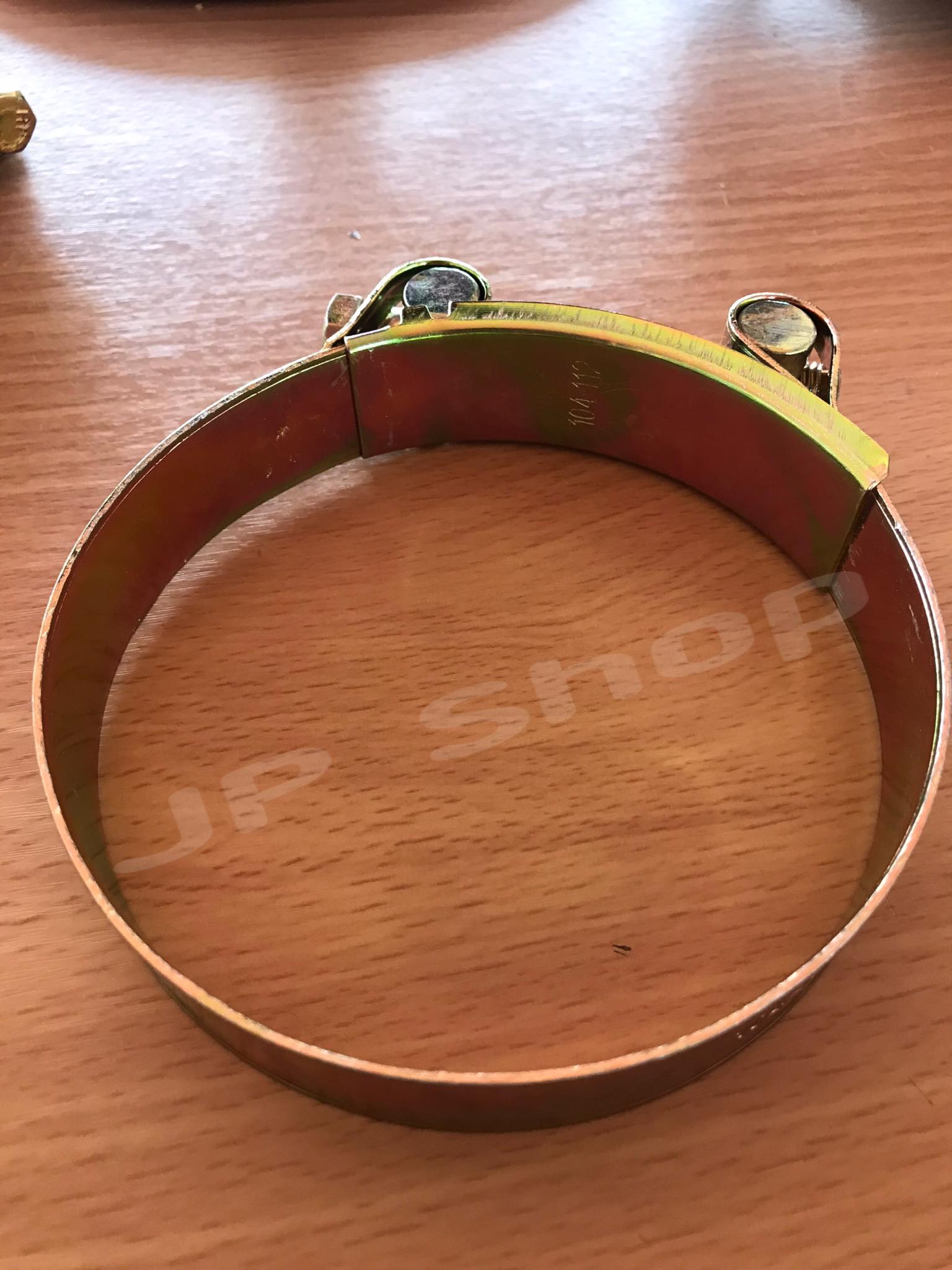 เข็มขัดรัดท่อชุบซิงค์ ปลอกรัดชุบซิงค์ขนาด 104-112 มม. #104112 สายรัดท่อ กิ๊บรัดท่อ ปลอกรัดท่อ อย่างดี ราคา/ชิ้น