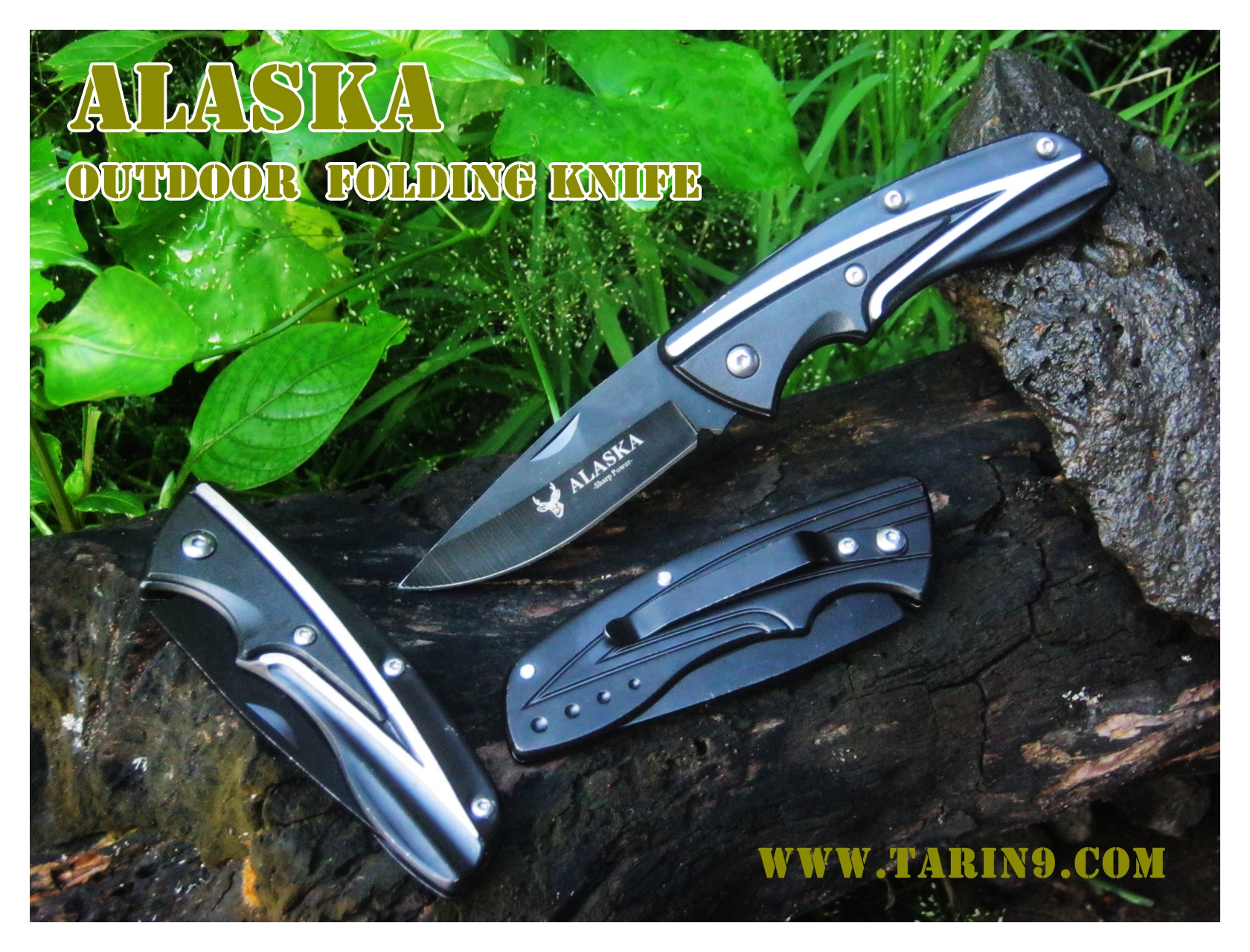 ALASKA CAMP Alaska Outdoor Hunting And Camping Mini Pocket Knife Black