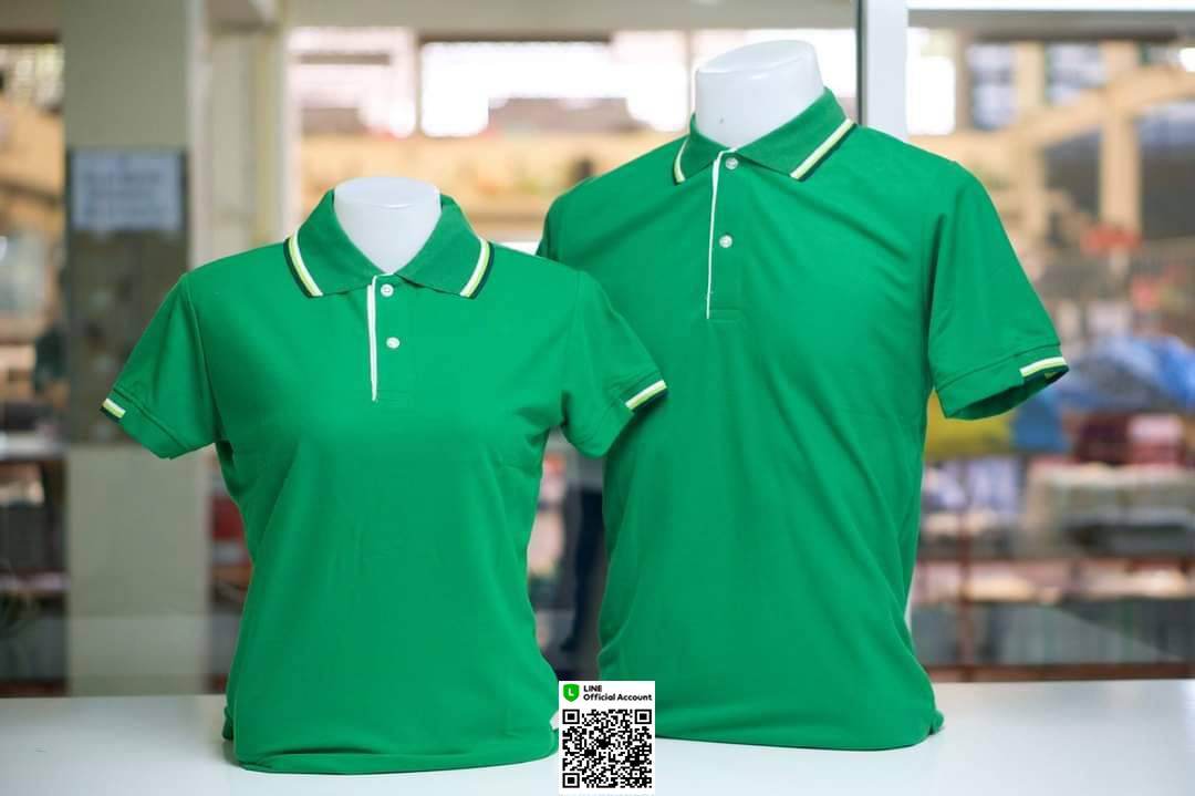PLEN POLO เสื้อโปโล เสื้อคอปก เสื้อยูนิฟอร์ม เขียวไมโลขลิบปก