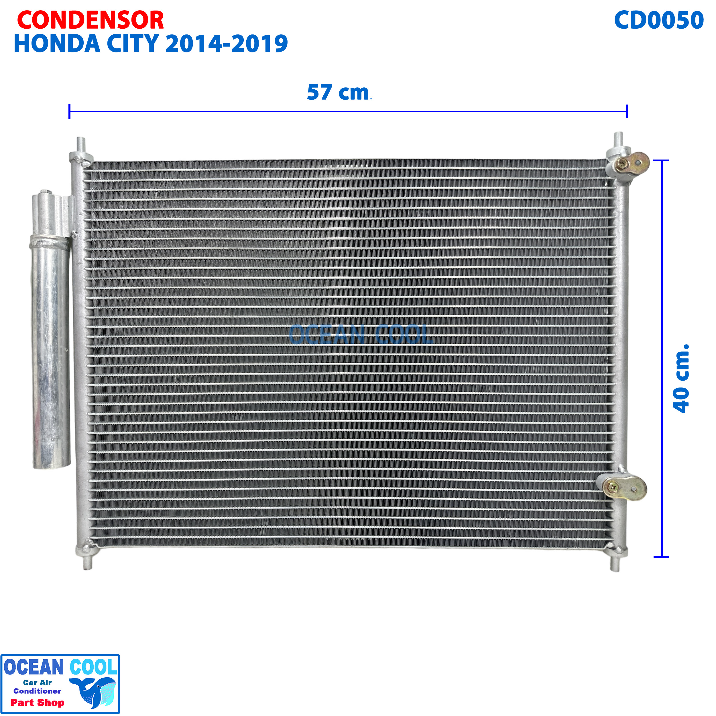 แผงแอร์ ฮอนด้า ซิตี้ 2014 - 2019 CD0050 CONDENSOR HONDA CITY 2015 2016 2017 คอนเด็นเซอร์ อะไหล่ แอร์ รถยนต์ คอยล์ร้อน แผงรังผึ้ง แผงคอยล์ร้อน ซิดตี้