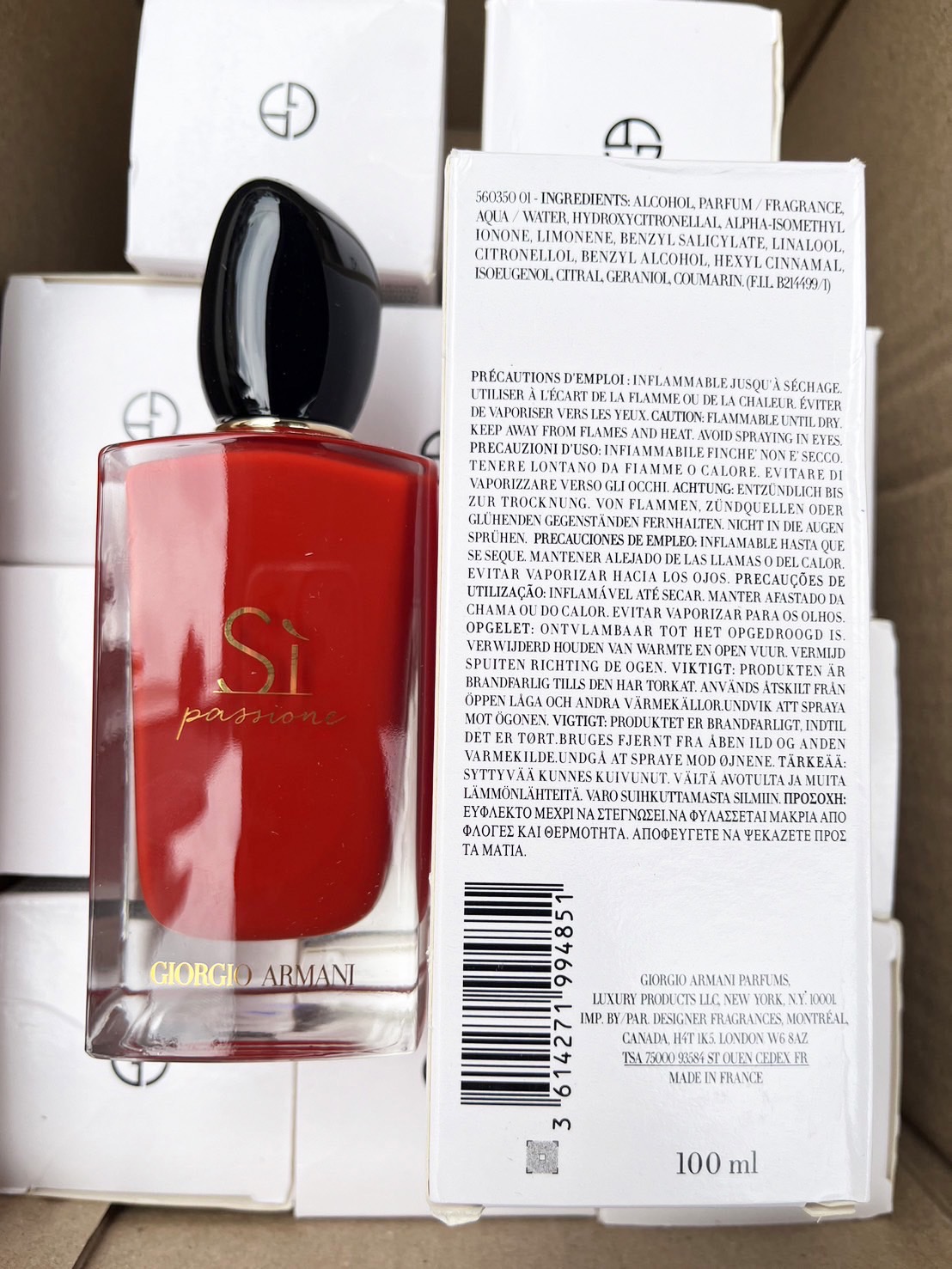 กล่องเทสเตอร์ Giorgio Armani Si Passione Eau De Parfum 100ml. ของแท้ รับประกัน