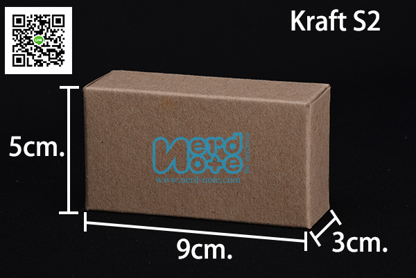 กล่องกระดาษคราฟ ขนาด กว้าง 5 ซม. x สูง 9 ซม. x หนา 3 ซม.