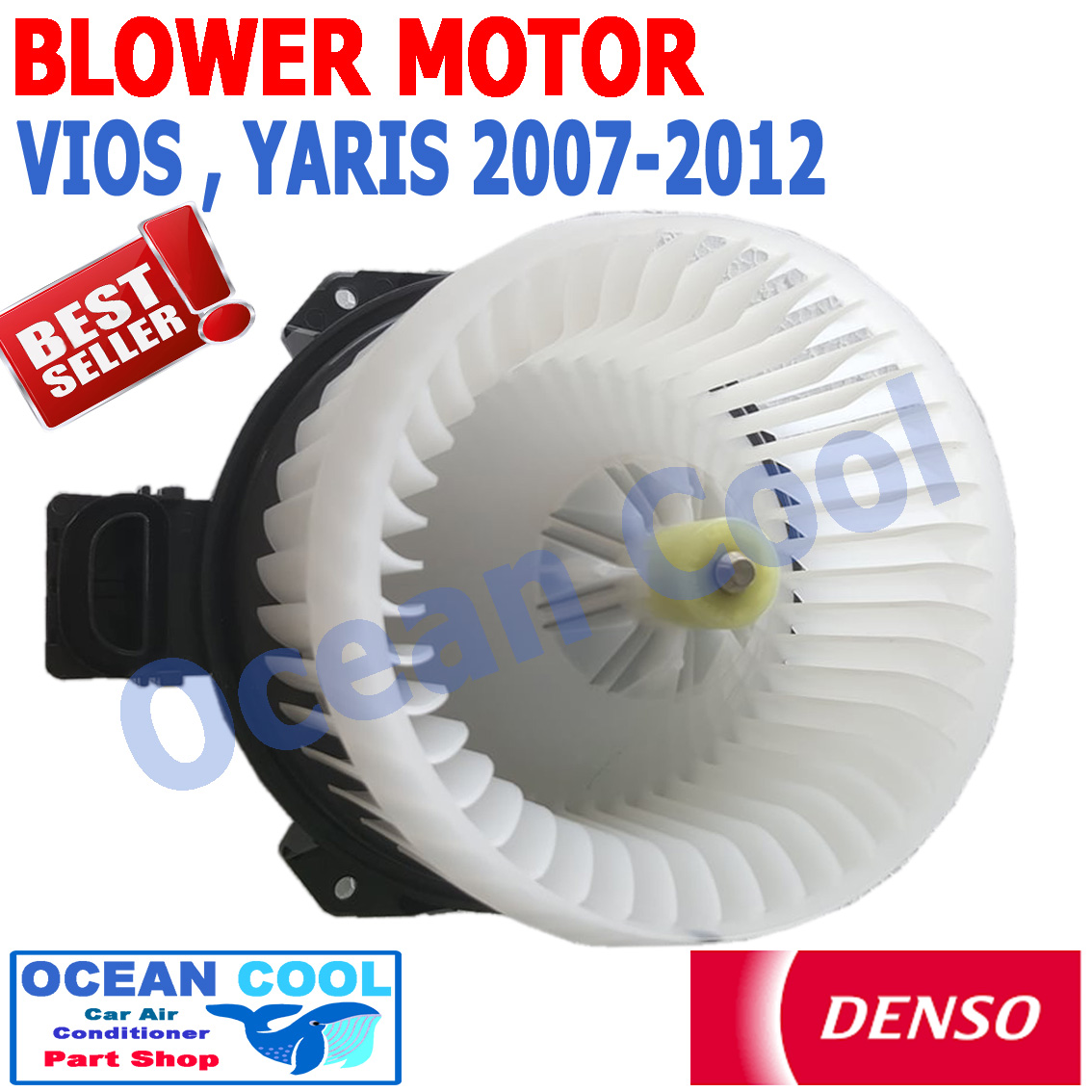 โบลเวอร์ มอเตอร์ วีออส , ยาริส 2007 - 2012 BW0012 DENSO แท้ MA116360-15204D เป่า พัดลม แอร์ พัดลมแอร์ โบเวอร์ คอยล์เย็น Blower Motor TOYOTA VIOS YARIS 2008 2009 2010 2011 อะไหล่ แอร์ รถยนต์