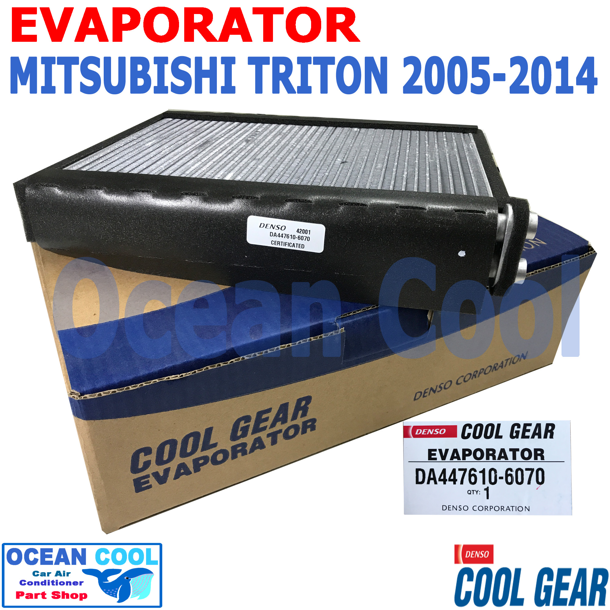 คอยล์เย็น มิตซูบิชิ ไทรทัน ปี 2005 - 2014 EVA0080 Cool Gear แท้ รหัส DA447610-6070 Evaporator Mitsubishi Triton รังผึ้งแอร์ ตู้แอร์ อะไหล่ แอร์ รถยนต์