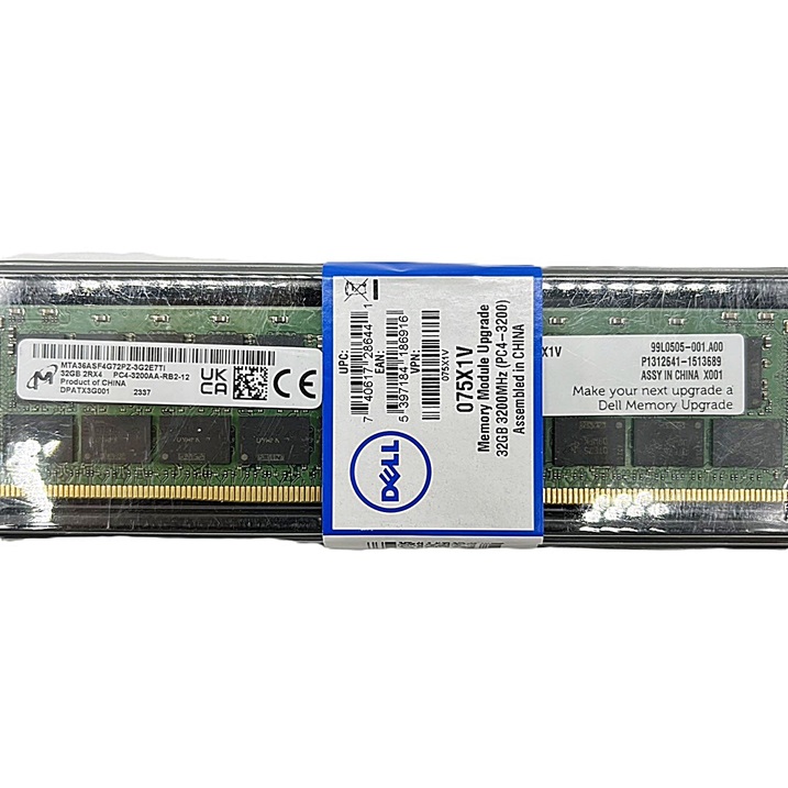 NEW Dell 075X1V [TorCompTH Thailand ขายจำหน่าย ราคา] Dell 32GB 2Rx4 DDR4-3200 PC4-25600R RDIMM Memory for R640