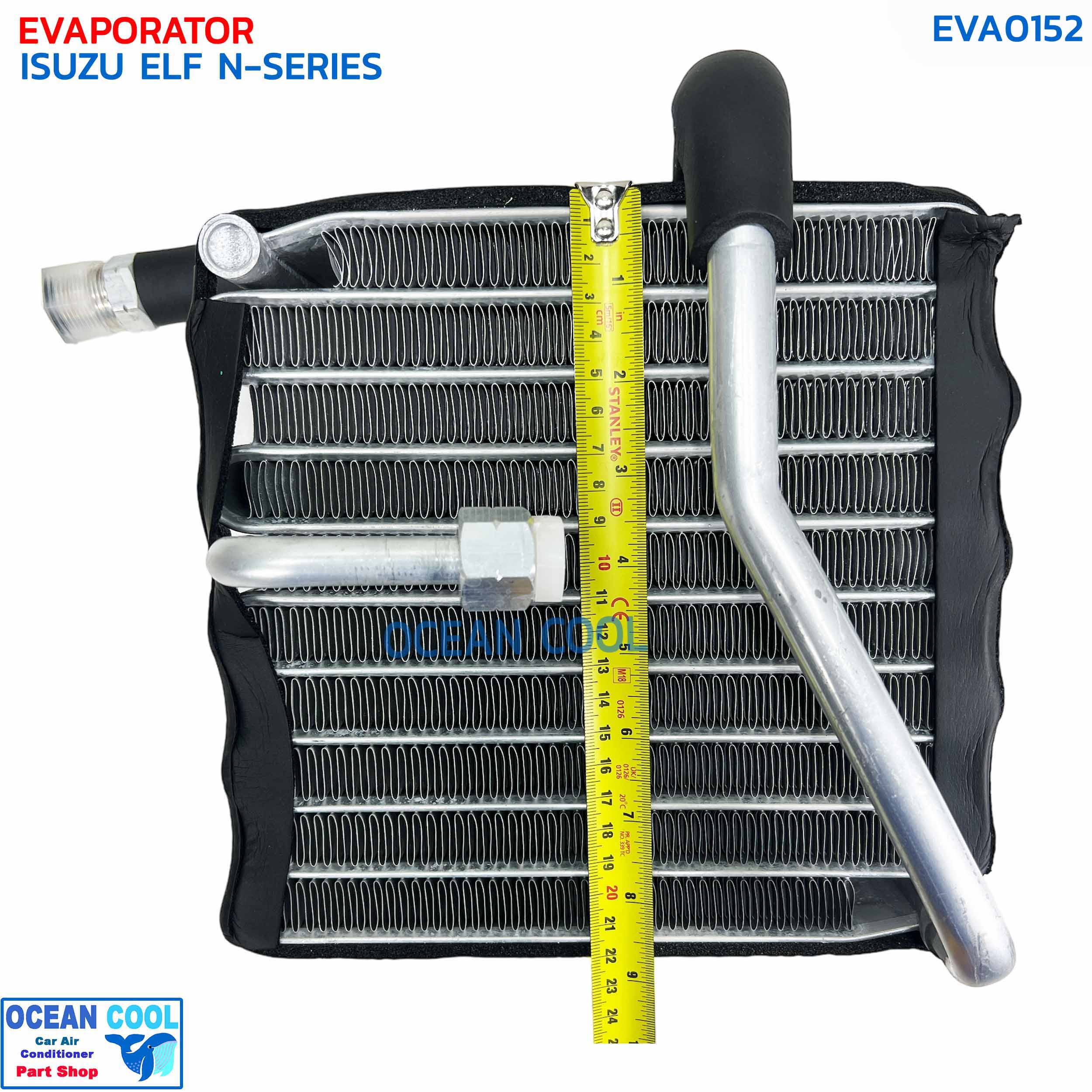 คอยล์เย็น อีซูซุ เอลฟ์ รุ่นวาล์ว 1 หาง เกลียวนิปปอน 134a EVA0152 EVAPORATOR ISUZU ELF N-SERIES ND R134a ตู้แอร์ คอยเย็น คอยล์แอร์