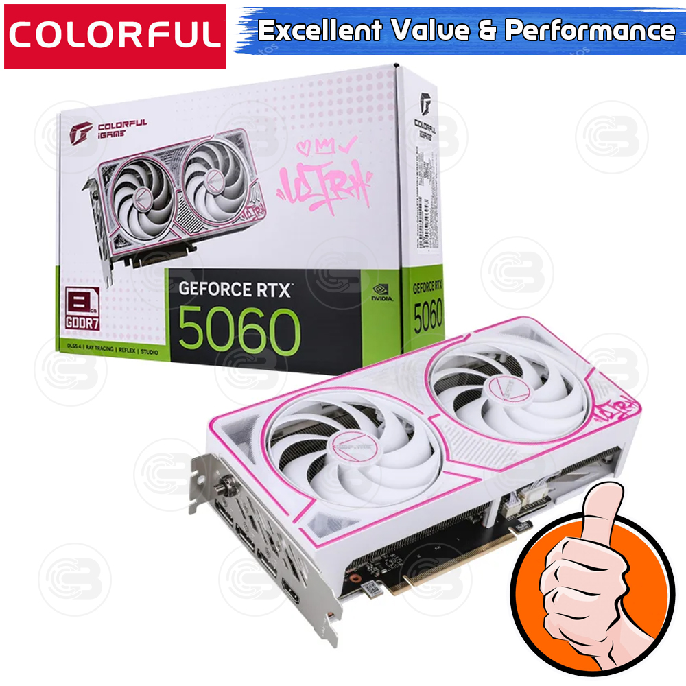 [CoolBlasterThai] COLORFUL VGA iGame GeForce RTX 5060 Ultra W DUO OC 8GB-V (3Y)