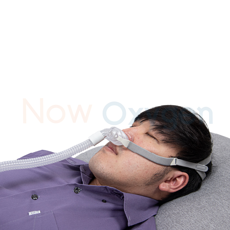 หน้ากากชนิดสอดจมูกสำหรับเครื่อง CPAP Bipap (Nasal Pillow Mask YP-01)