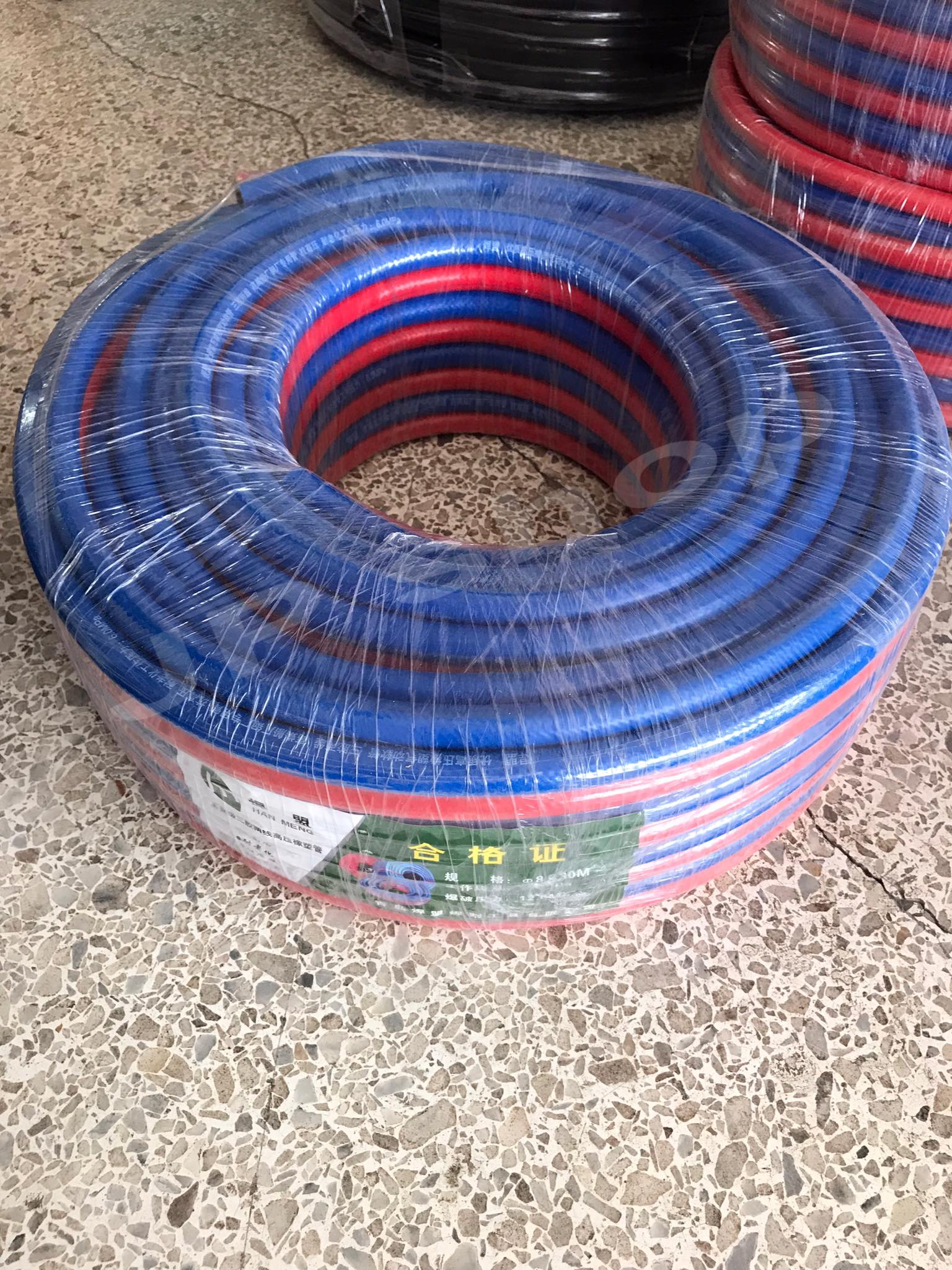 สายลมคู่ สายลม สายแก๊ส นํ้าเงิน-แดง ขนาด1/2(4หุน) มีความยาวให้เลือก 5เมตร,10เมตร,15เมตร,20เมตร,30เมตร #19195