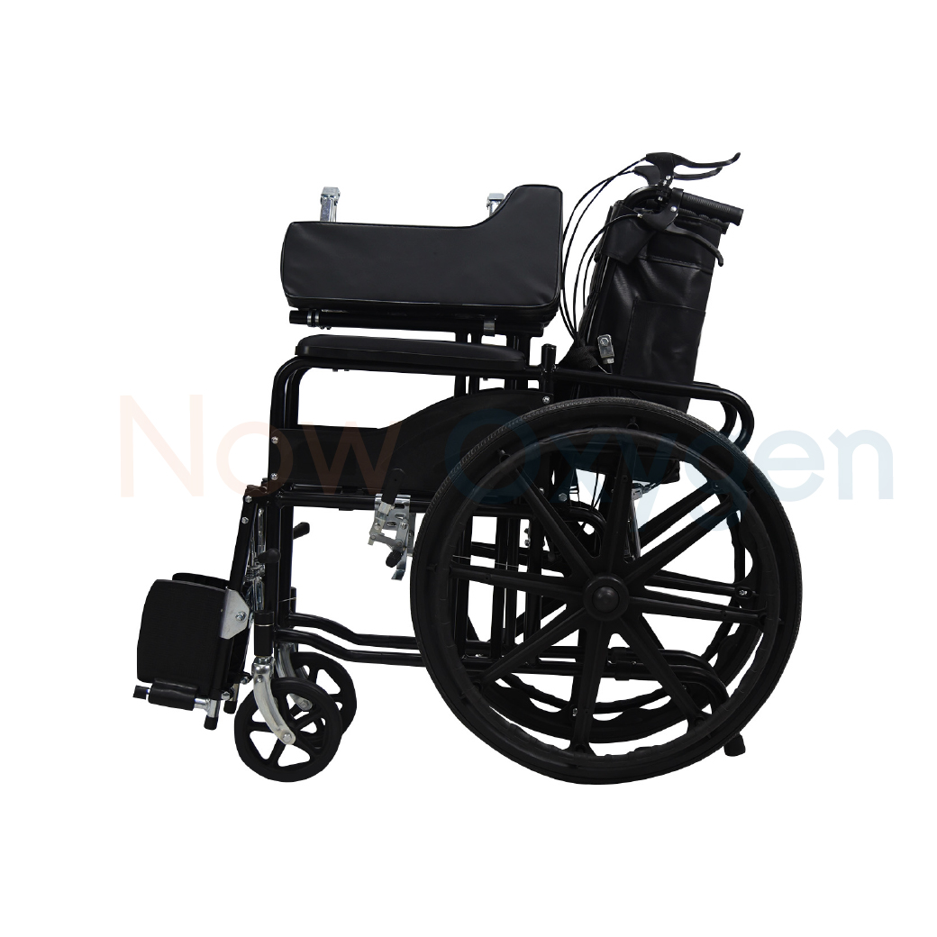 รถเข็นแมนนวล รุ่นพนักพิงสูง ปรับเอนนอน ปรับเหยียดขา (High Back Manual Wheelchair) รับประกัน 1 ปี