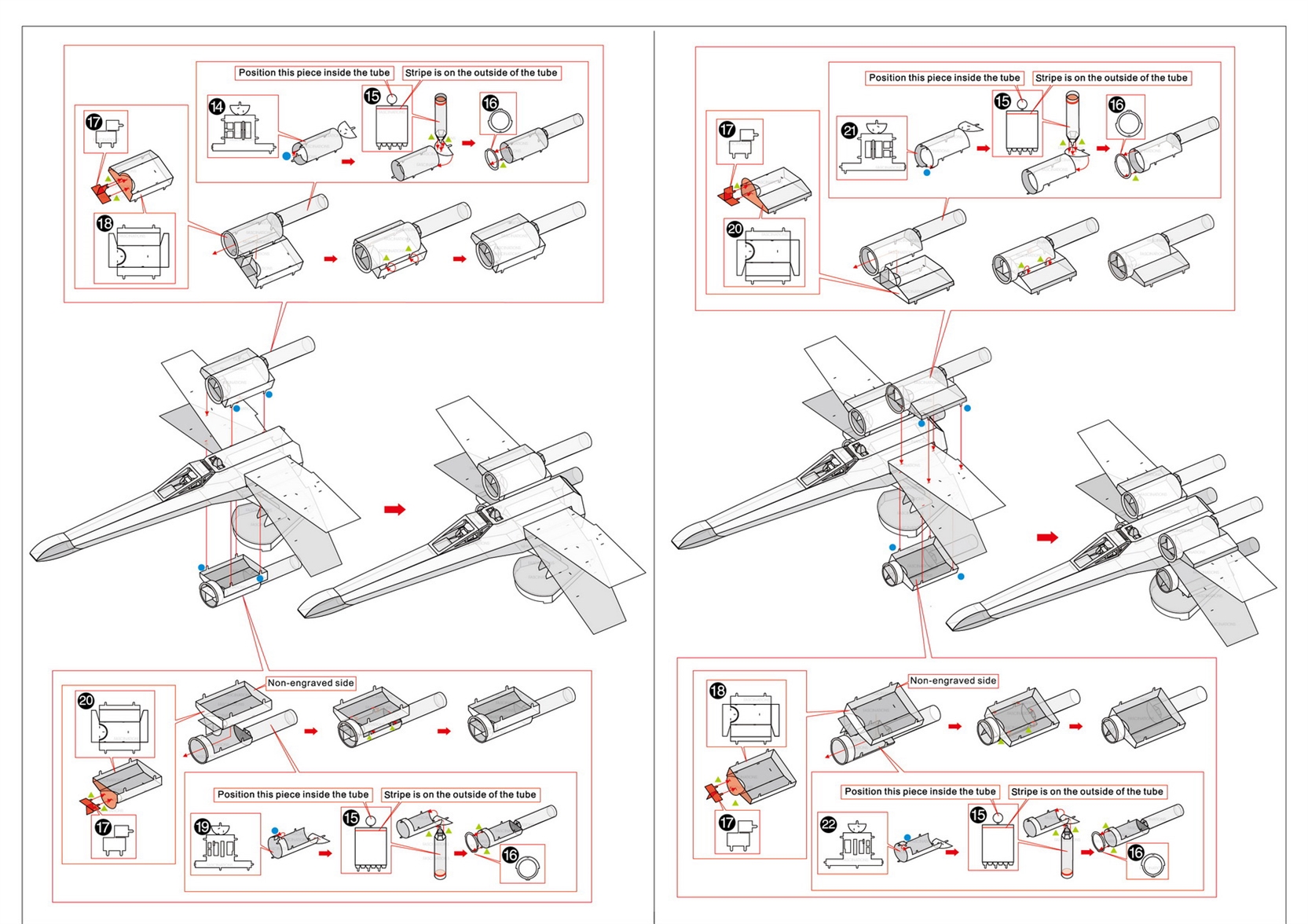 X-Wing Star Fighter Model - Star Wars โมเดลโลหะ DIY