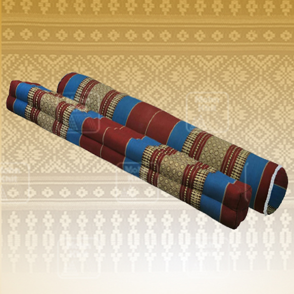 หมอนข้างเหลี่ยมขิด, หมอนข้างกลมขิด // Large Square Bolster Khit Pillow Size 20 cm x 105 cm