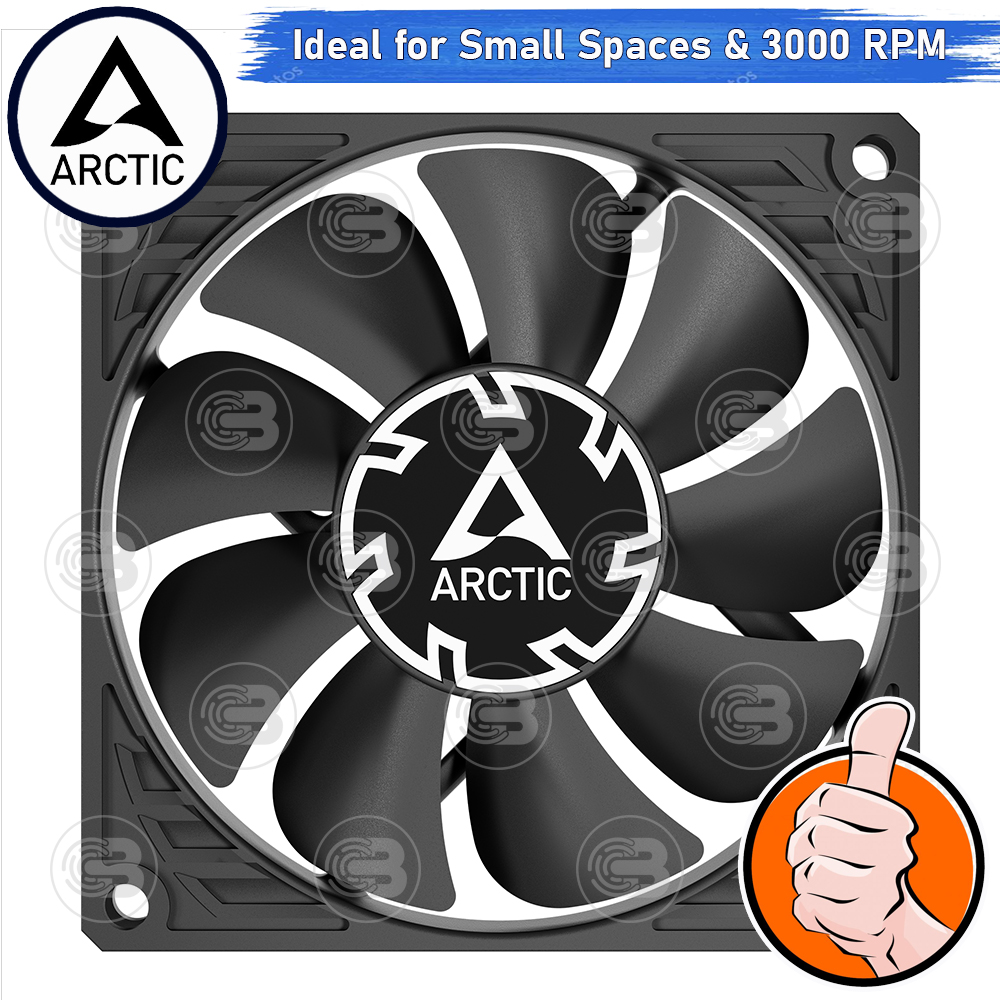 [CoolBlasterThai] ARCTIC P8 Slim PWM PST BLACK (size 80 mm.) PC Fan Case ประกัน 6 ปี
