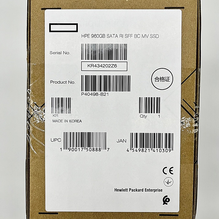 NEW HP P40498-B21 [TorCompTH Thailand ขายจำหน่าย ราคา] HP 960GB 6G 2.5in SATA RI SFF BC MV SSD PM863 with Tray for DL380 G10