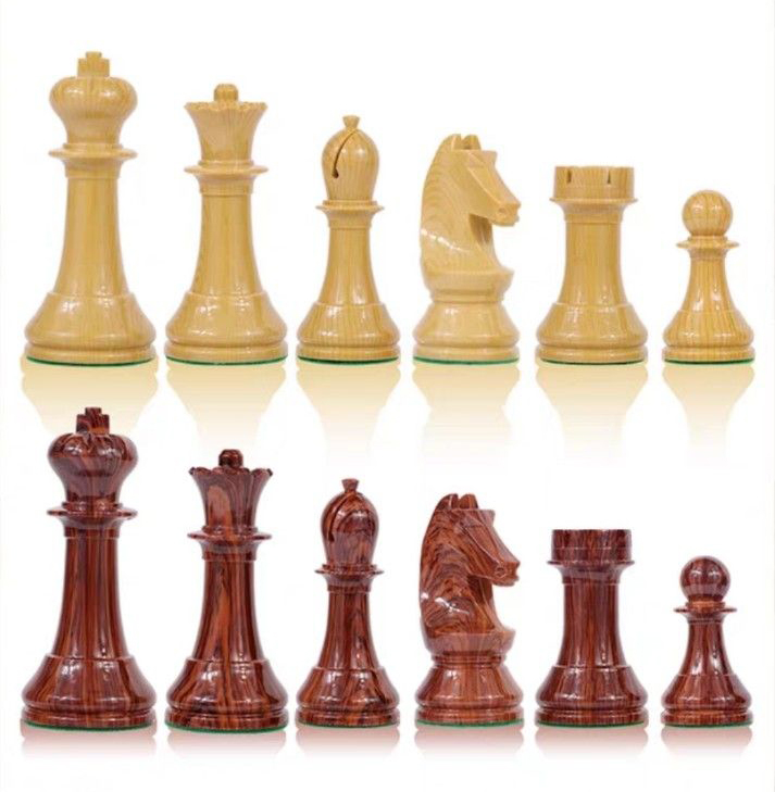 3 3/8" Champion Series Chess Pieces - Wood Grain ตัวหมากรุกสากลแชมป์เปี้ยน(ลายไม้)