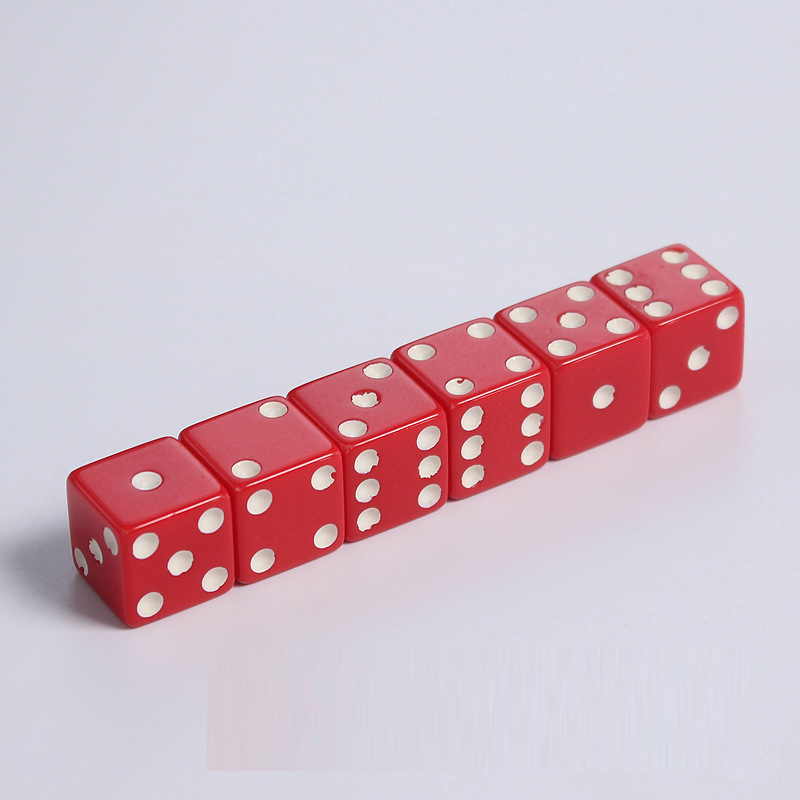 ลูกเต๋าเมลามีนอย่างดี Melamine Dice 16mm (มุมเหลี่ยม)
