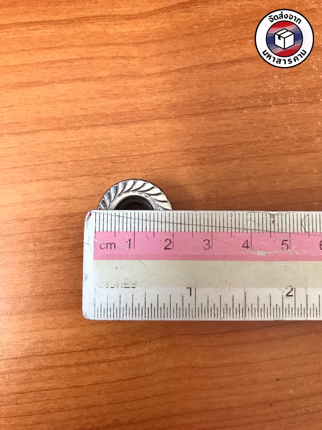 น็อต สกรู น็อตสแตนเลส ขนาดM10*50มม. พร้อมหัวน็อต (ดอกจันทร์) #101050