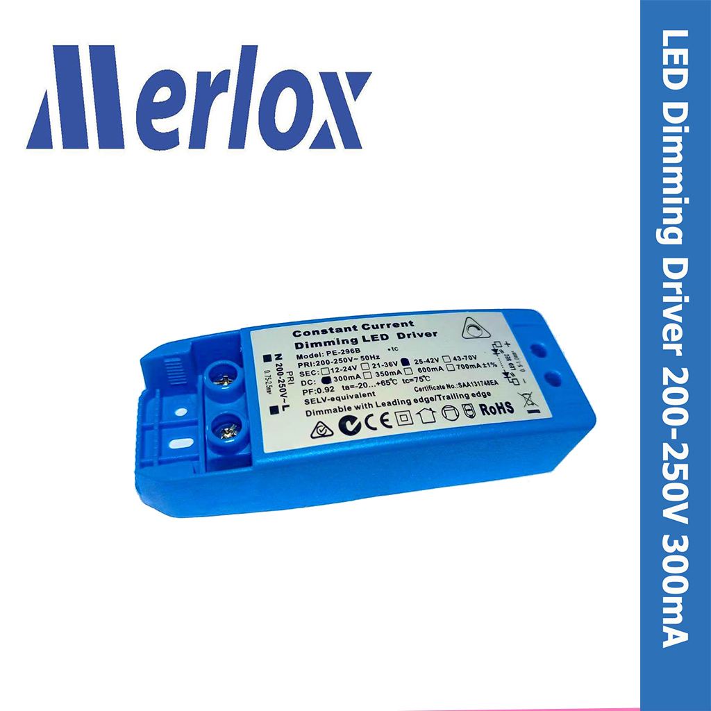 หม้อแปลงหรี่ไฟ LED 220-250V / 300mA / Dimming LED Driver