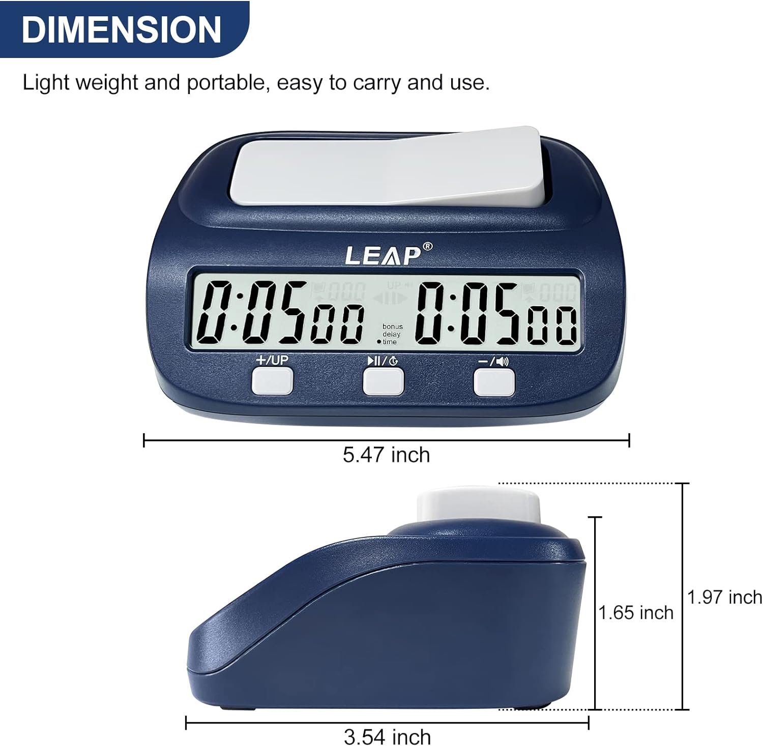 นาฬิกาจับเวลาเอแม็ท Leap Easy Digital Clock PQ9923