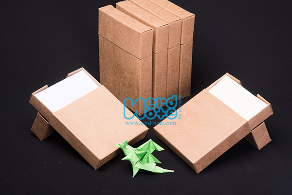 กระดาษโน๊ต พร้อมกล่องนํ้าตาล