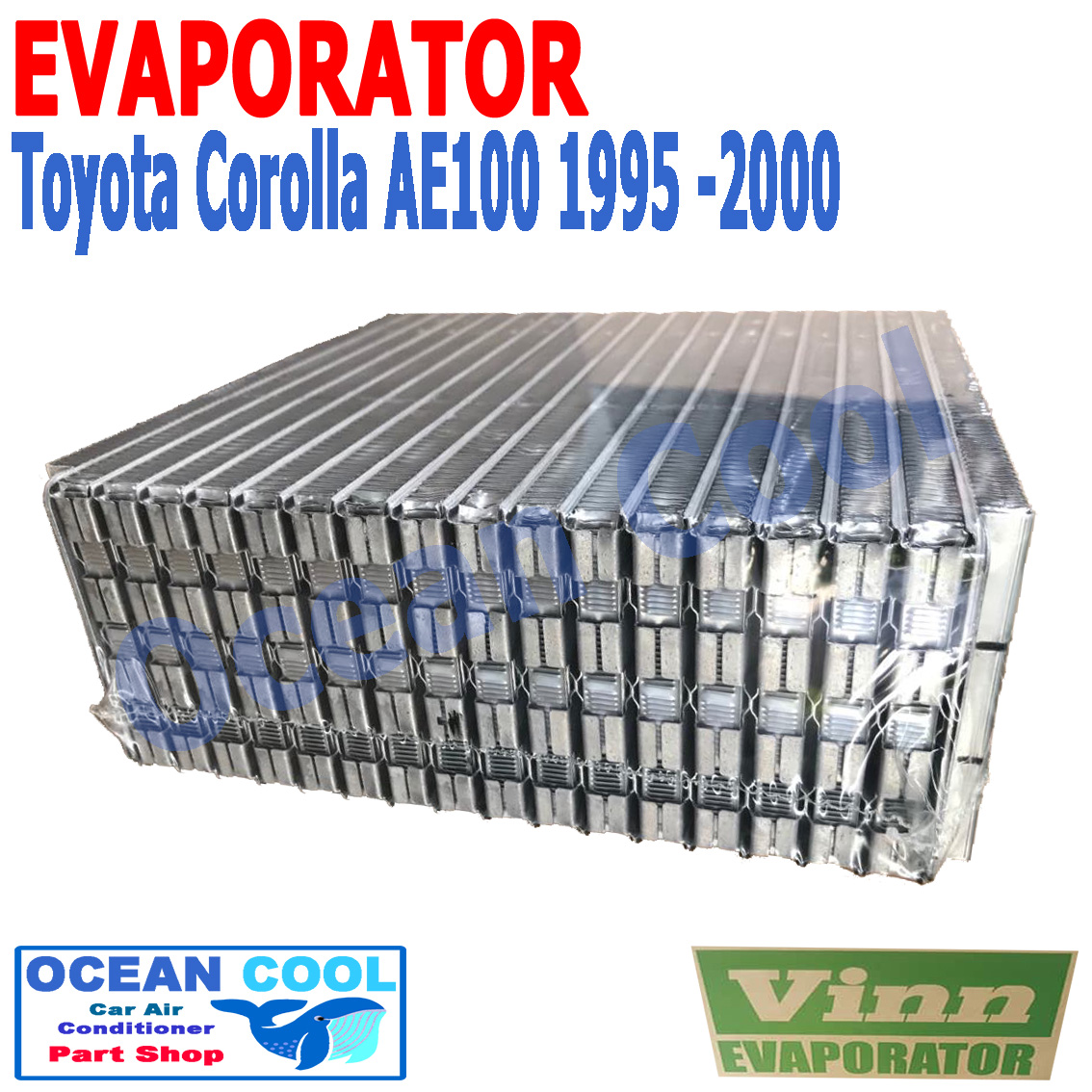 คอยล์เย็น โคโรล่า AE100 1995 - 2000 EVA0039 Evaporator TOYOTA COROLLA AE100 ตู้แอร์ คอยเย็น รังผึ่ง โตโยต้า โคโรร่า พ.ศ. 2538 ถึง 2543 1997 1998 1999 อะไหล่ แอร์ รถยนต์ (สามห่วง)