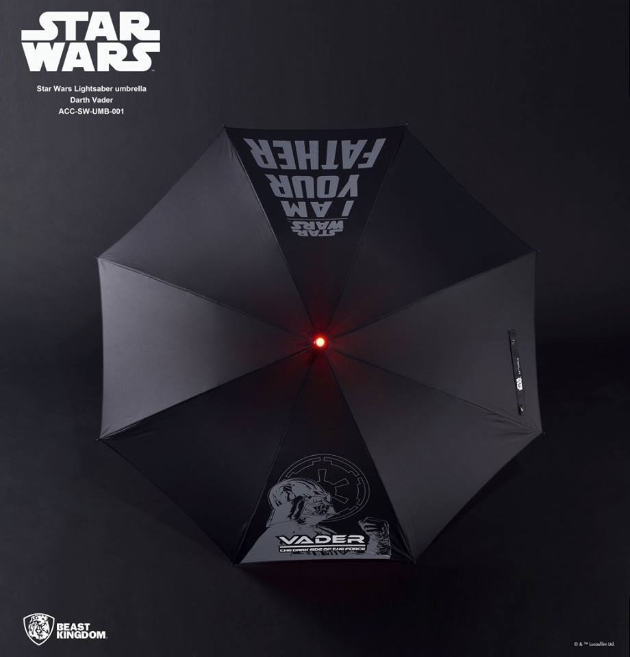 ร่มดาบ สีแดง Light-Up Lightsaber Umbrella Darth Vader - Star Wars