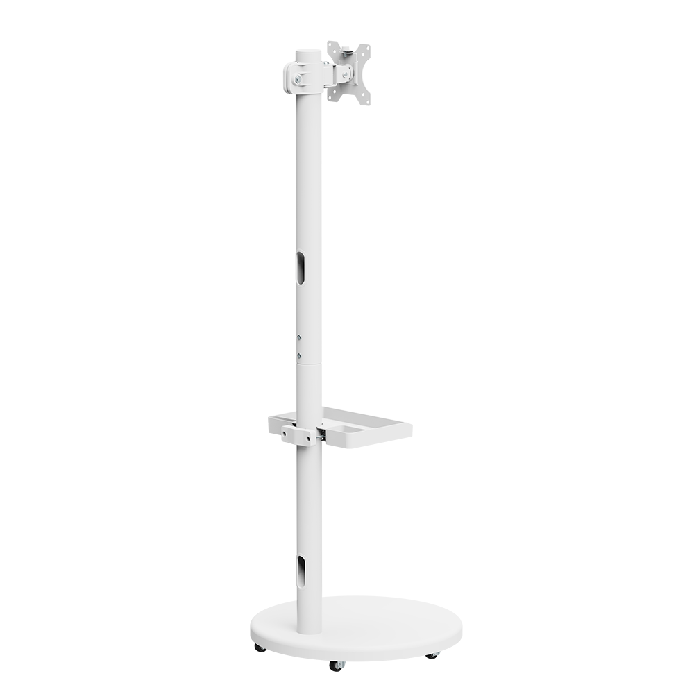 Chloe (โคล-เอ้) Matte Black ขาตั้งทีวี 17"-43" ดีไซน์เก๋ พร้อมล้อเลื่อน VESA 75x75 to 200x200 (mm)., Weight Capacity 15 Kg.