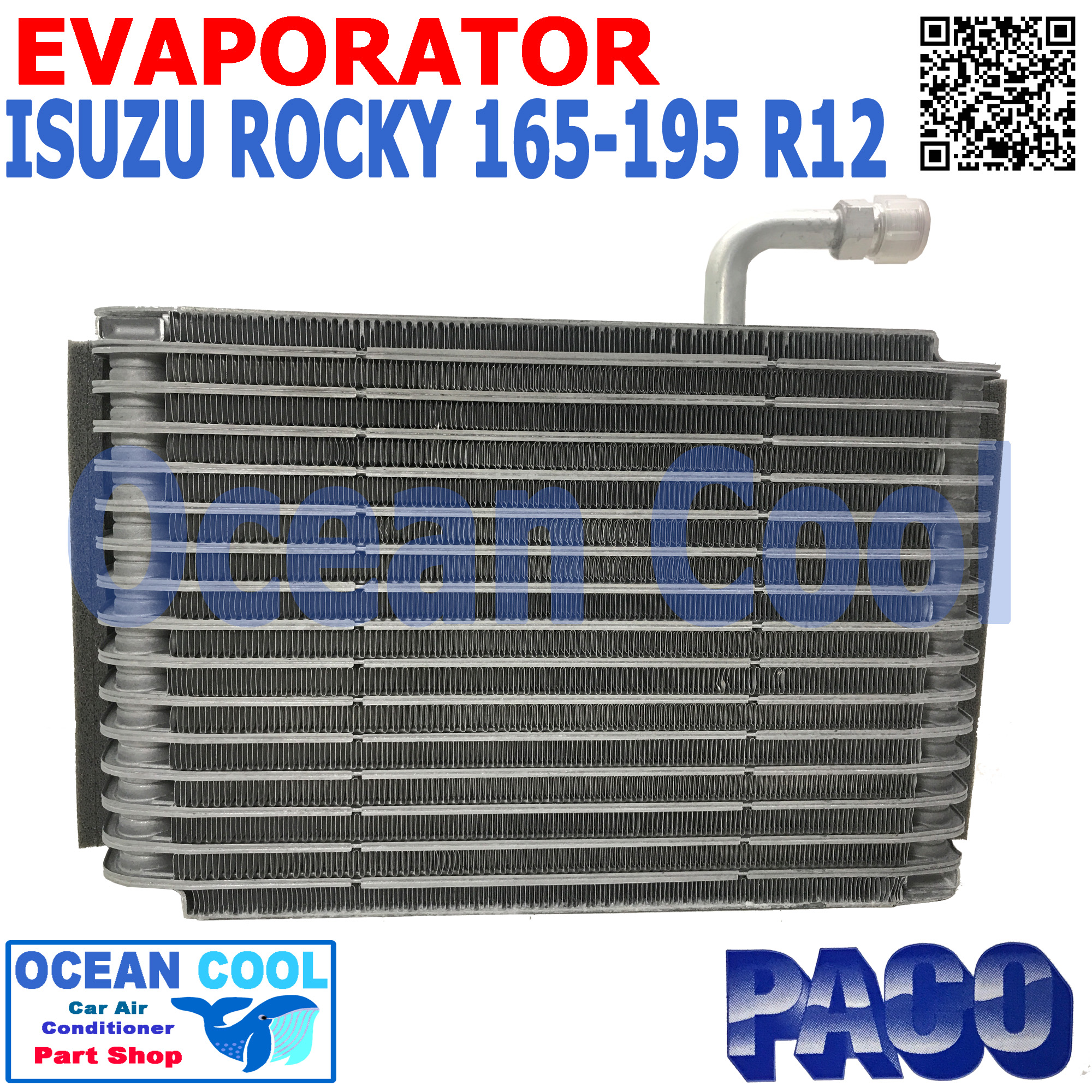 คอยล์เย็น อีซูสุ ร๊อกกี้ น้ำยา R12 EVA0064 Evaporator Isuzu Rocky 165 - 195 R12 paco ตู้แอร์ คอยเย็น อะไหล่ แอร์ รถย
