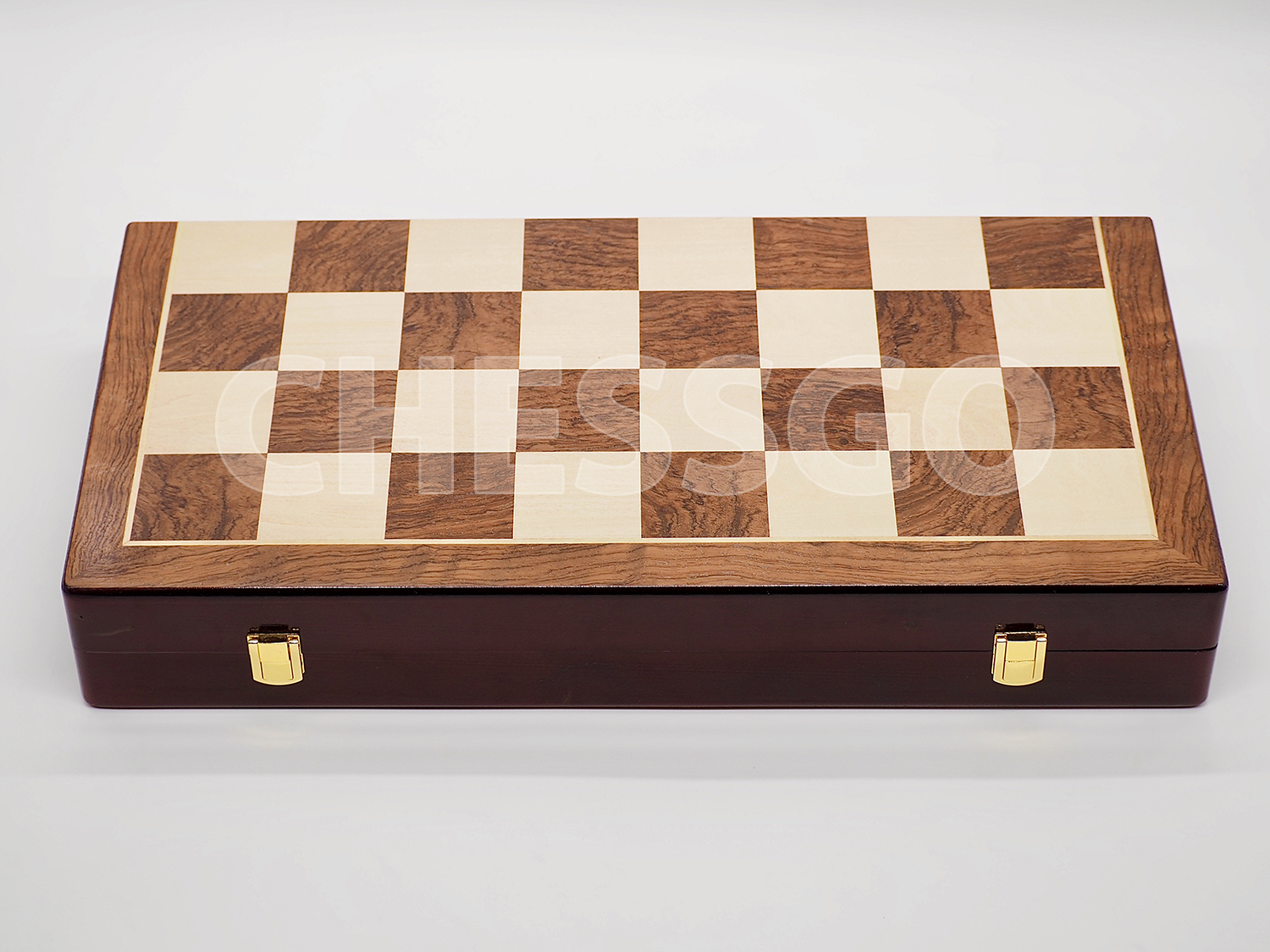 ชุดหมากรุกสากลไม้พับ2(ตัวอะคริลิคลายไม้)